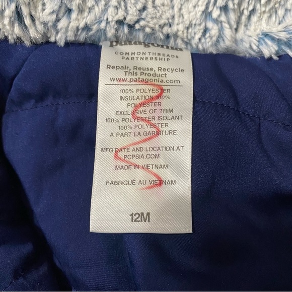 Patagonia common threads partnership Snow  - baby Conejito Bunting Size 12M - Picture 6 of 6